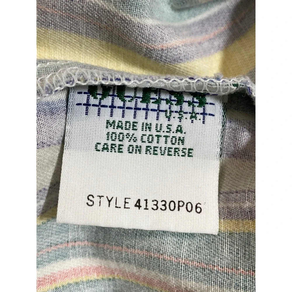 Guess USA VTG 90s Striped Short‎ Sleeve Button Up Shirt Mens M Multicolor Cotton
